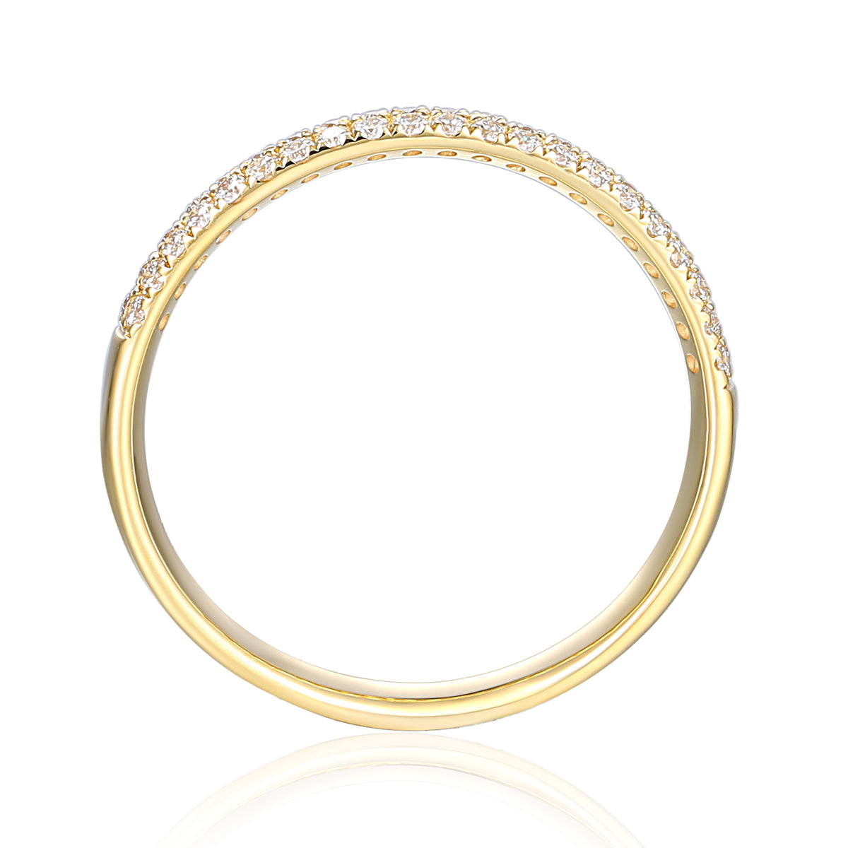 Double Row Diamond Micro Set Eternity Ring
