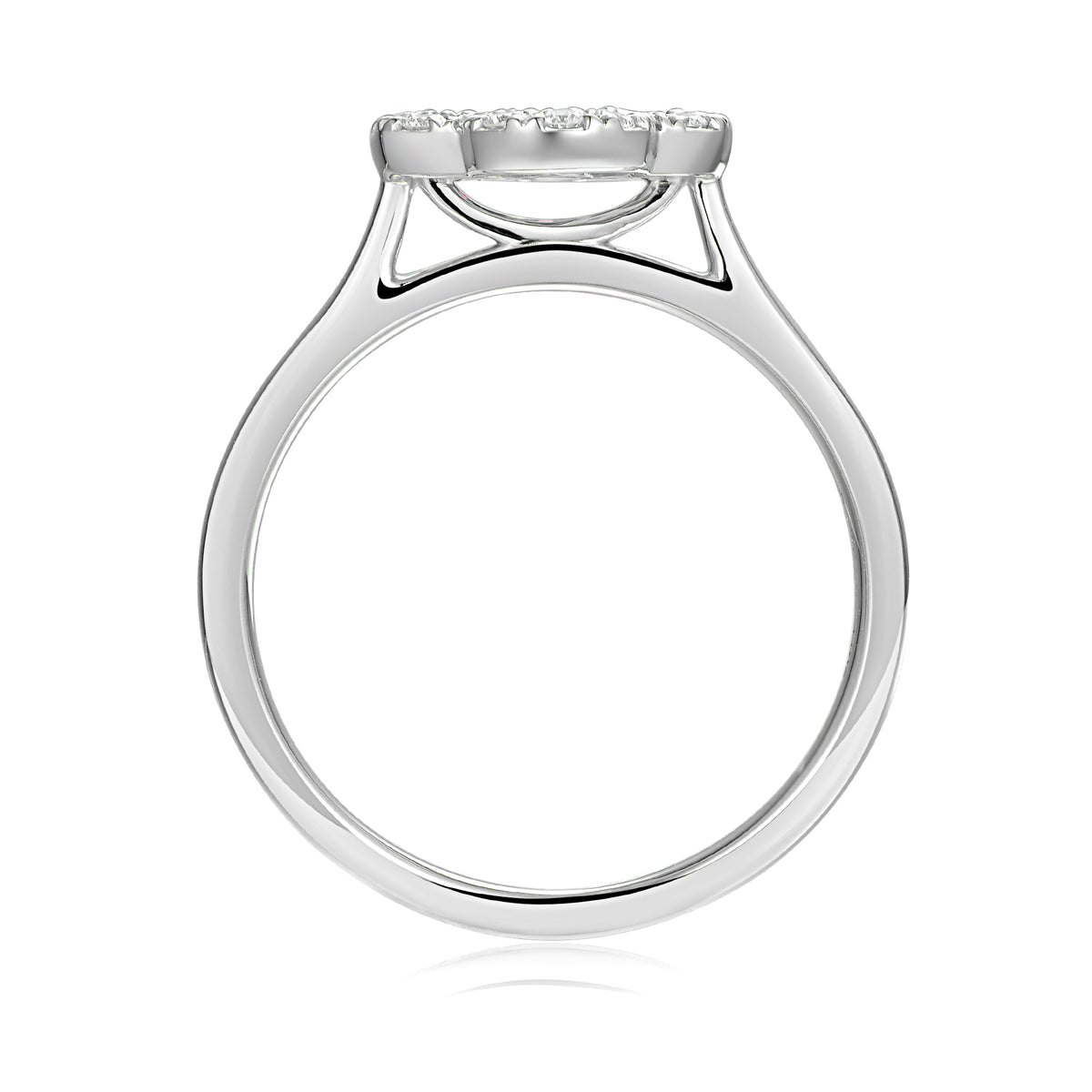 Diamond Clover Cluster Ring 0.47ct G/SI