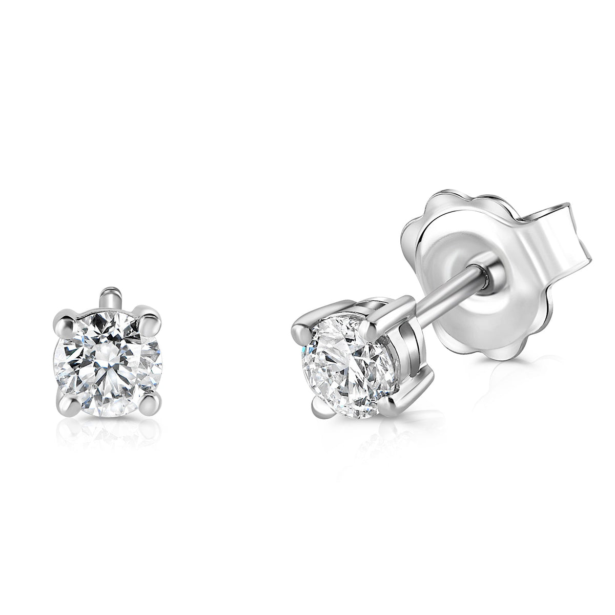 Platinum Diamond Stud Earrings 1.40ct G/SI - The Real Gem