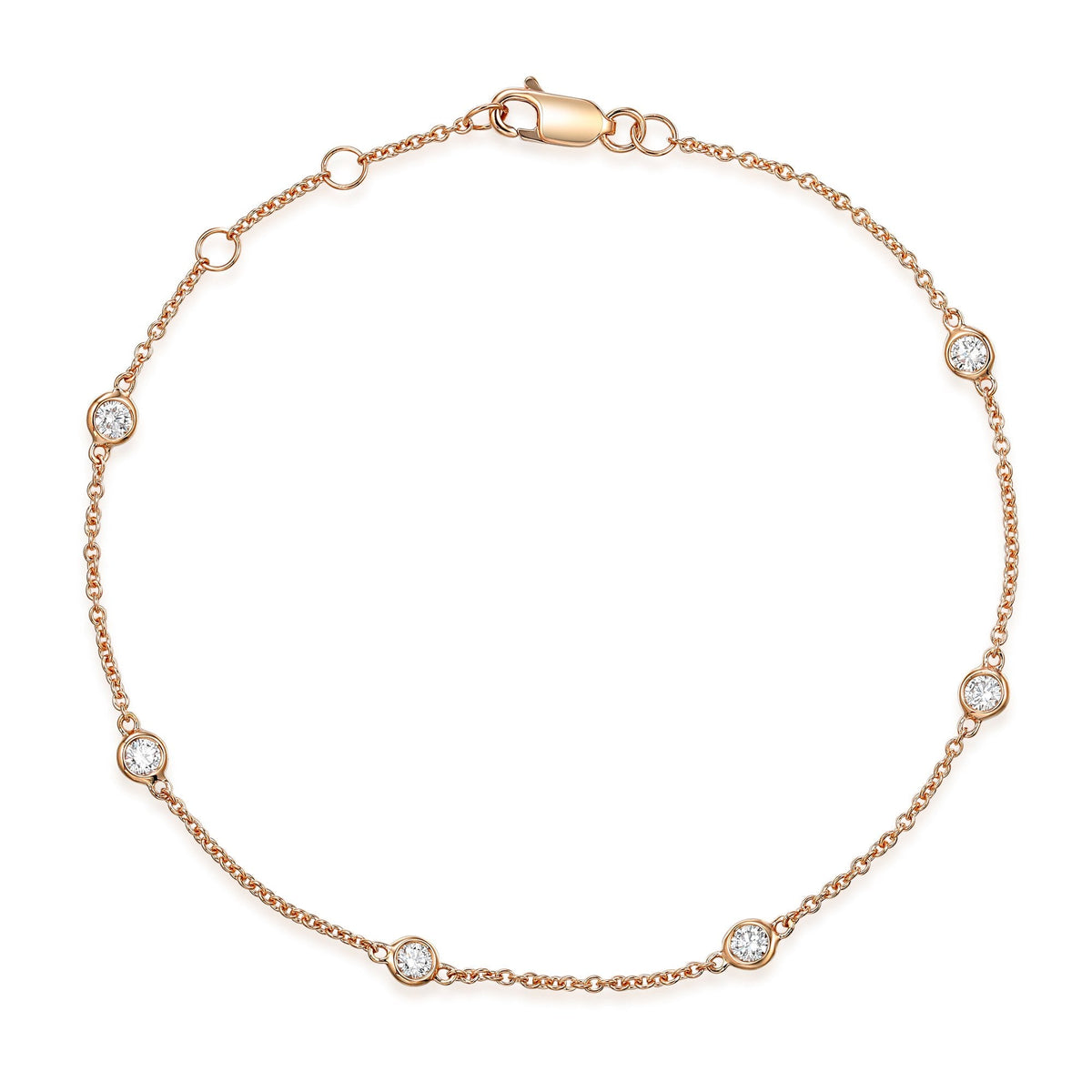 Rubover Set Round Diamond Bracelet – The Real Gem