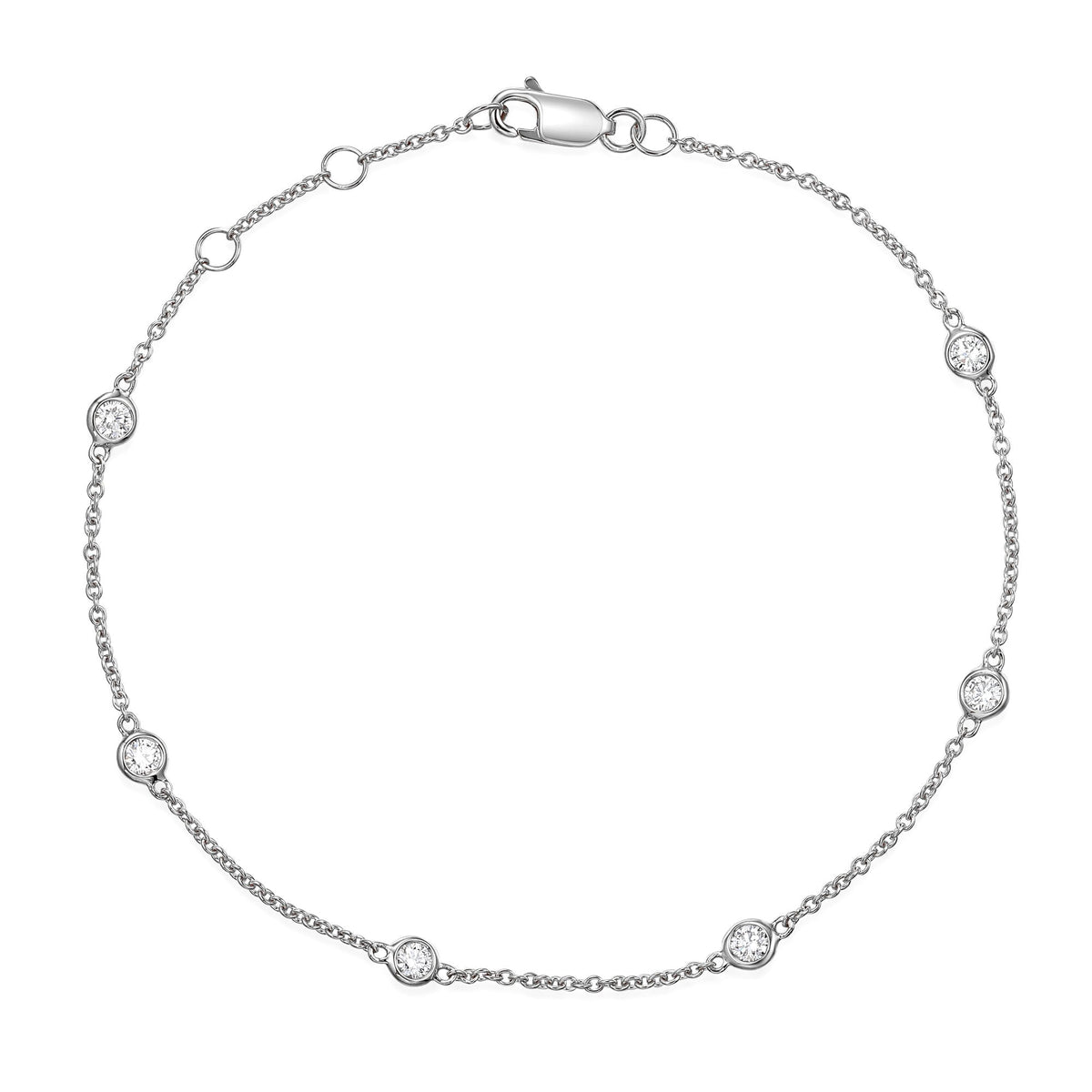 Rubover Set Round Diamond Bracelet – The Real Gem