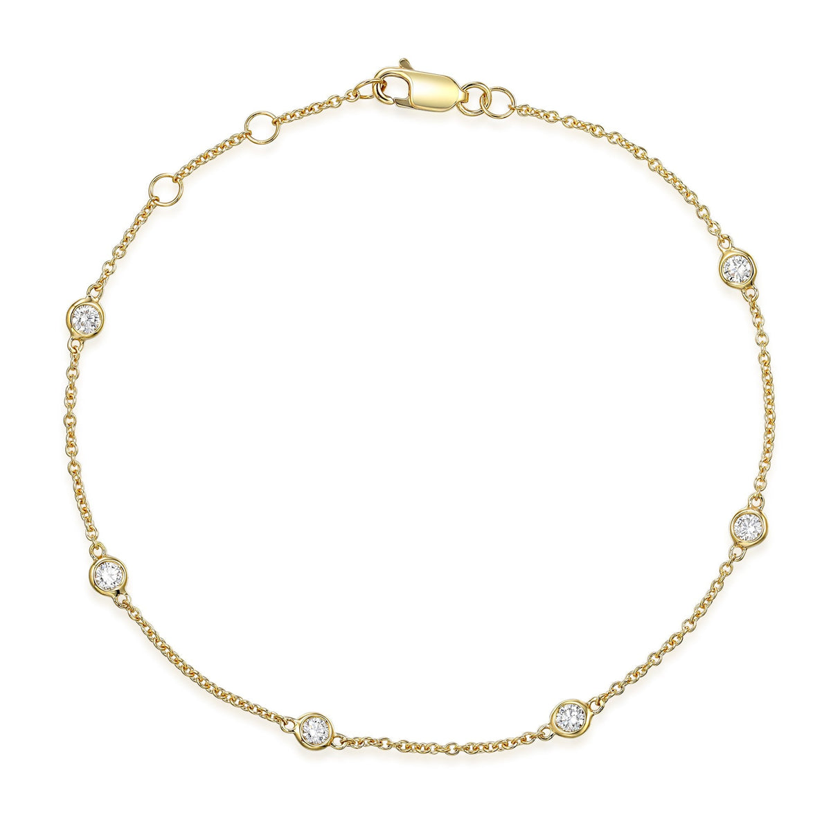Rubover Set Round Diamond Bracelet – The Real Gem