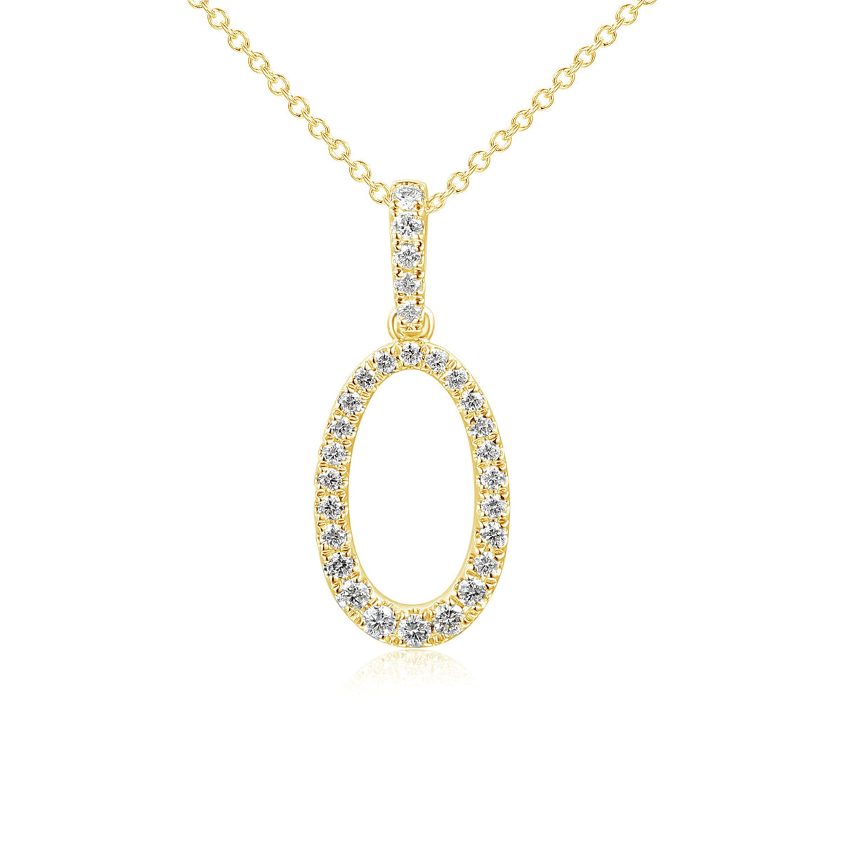 Round Brilliant Cut Micro Set Diamond Circle Pendant – The Real Gem