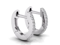 Video of diamond huggie hoop earrings