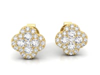 Video of diamond cluster earrings