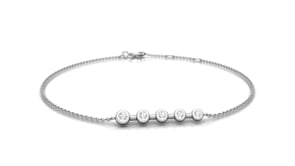 Video of the rubover five diamond bracelet in 18k white gold