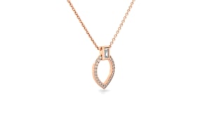 Video of baguette and round diamond circle necklace