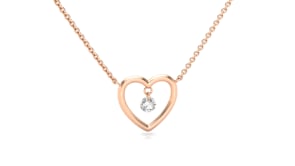 Video of diamond heart necklace