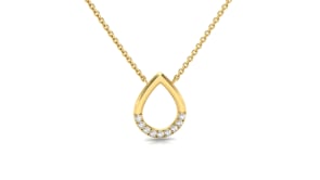Video of diamond open teardrop necklace