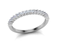 Video of the micro set diamond half eternity ring in 18k white gold