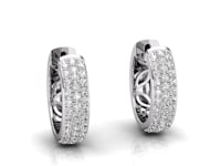 Video of micro set diamond hoop earrings 0.50ct