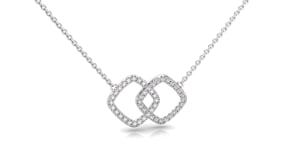 Video of diamond interlocking squares necklace