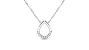 Video of diamond open teardrop necklace