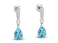 Video of aquamarine and diamond pear drop earrings
