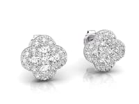 Video of diamond cluster earrings