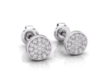 Video of diamond circle cluster stud earrings 0.08ct