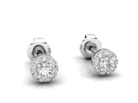 Video of diamond halo earrings 0.16ct