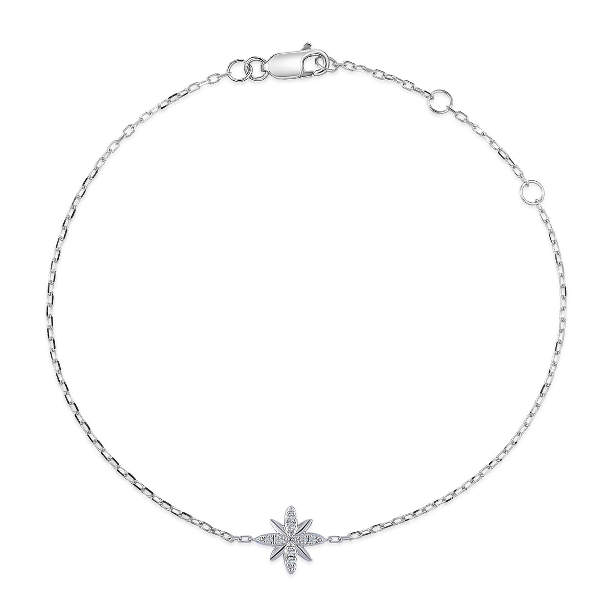 Diamond bracelet in 18k white gold