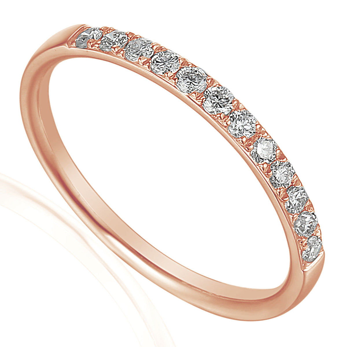 18k Rose Gold Diamond Eternity Ring Half 1.20ct - The Real Gem