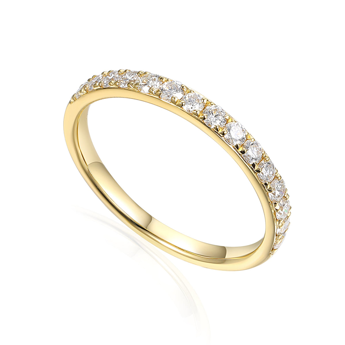 18k Yellow Gold Diamond Eternity Ring Full 1.20ct - The Real Gem