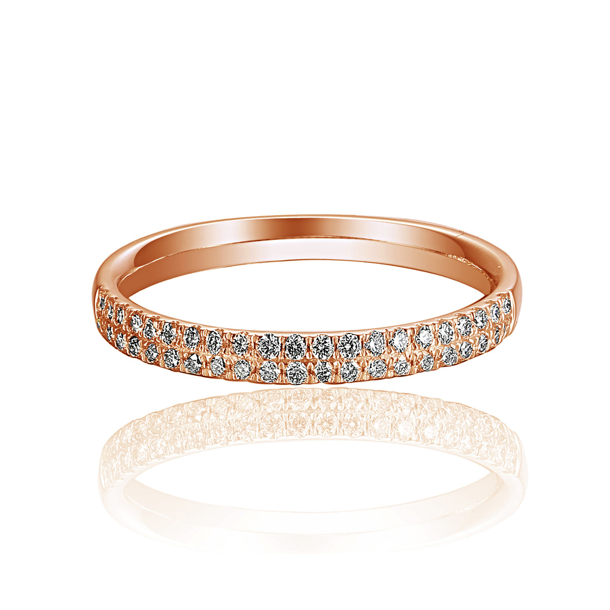 Double Row Diamond Micro Set Eternity Ring