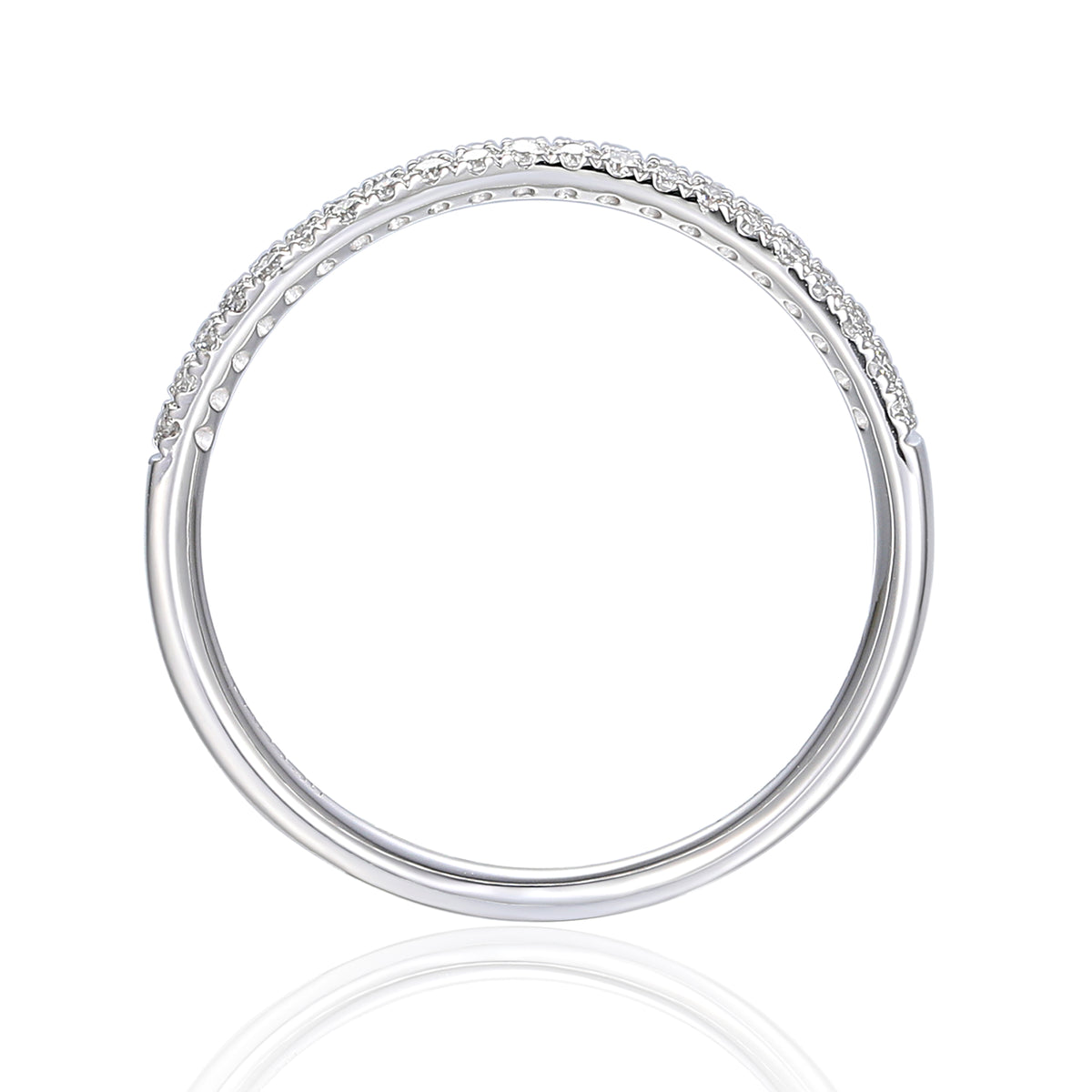 Double Row Diamond Micro Set Eternity Ring