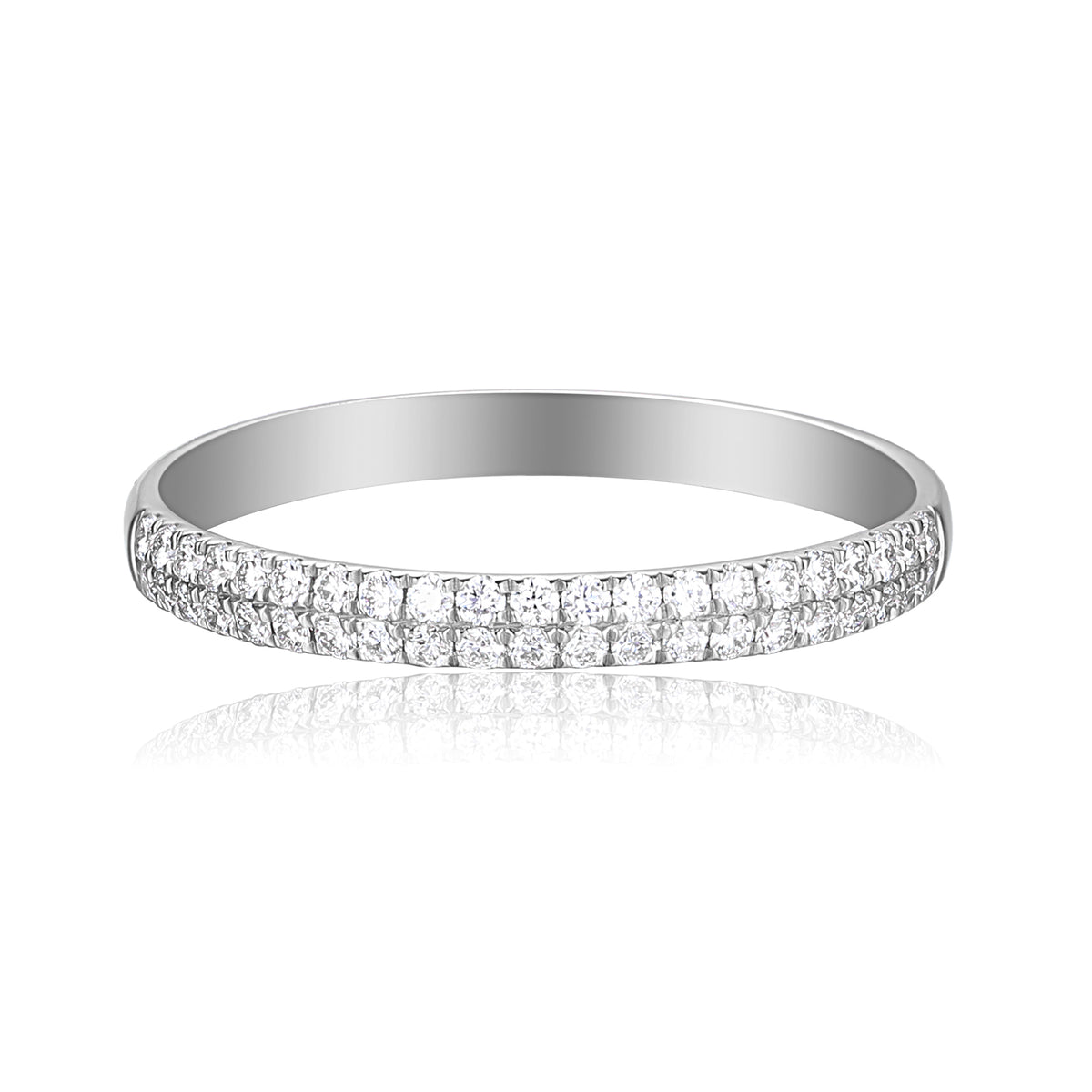 Double Row Diamond Micro Set Eternity Ring
