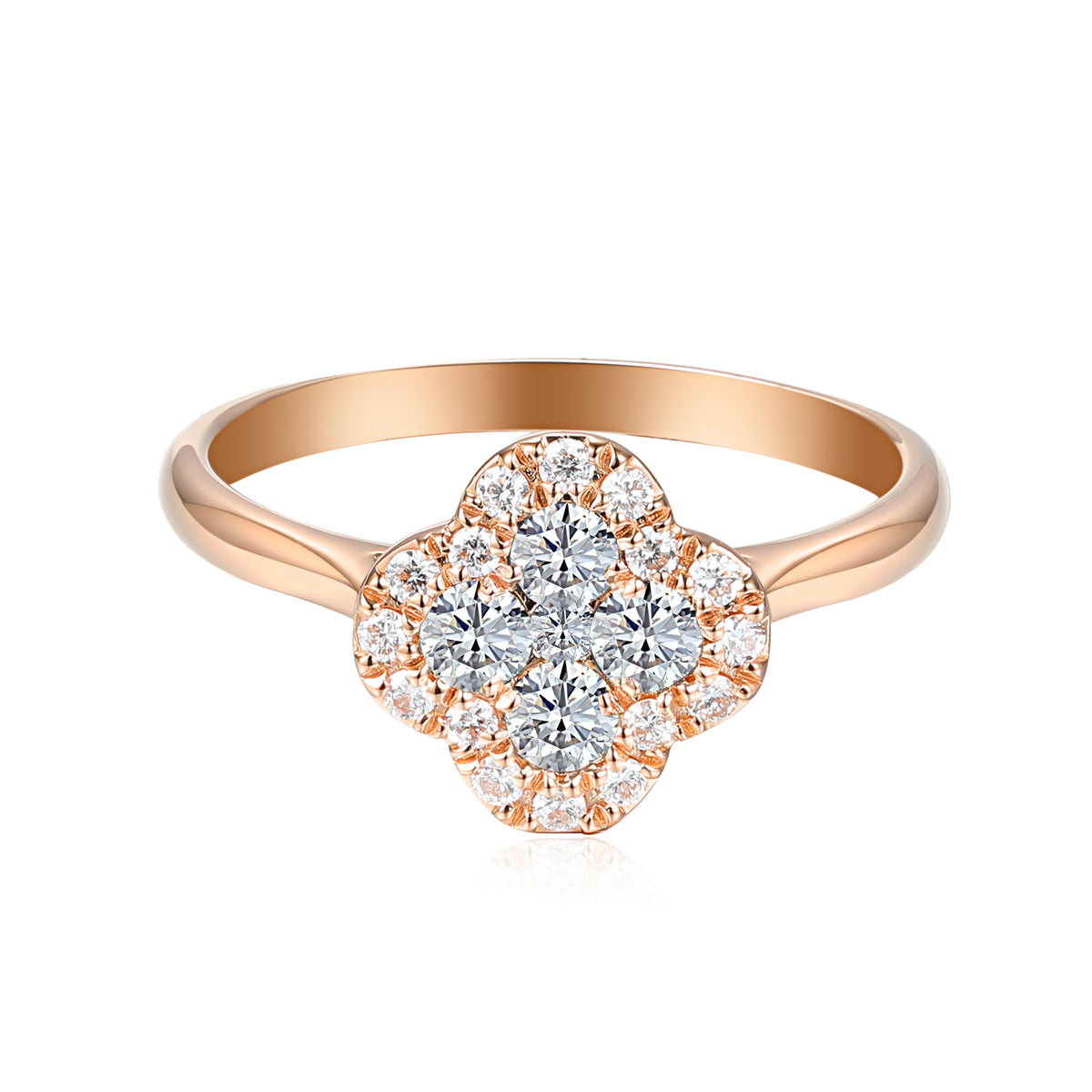 Diamond Clover Cluster Ring 0.47ct G/SI
