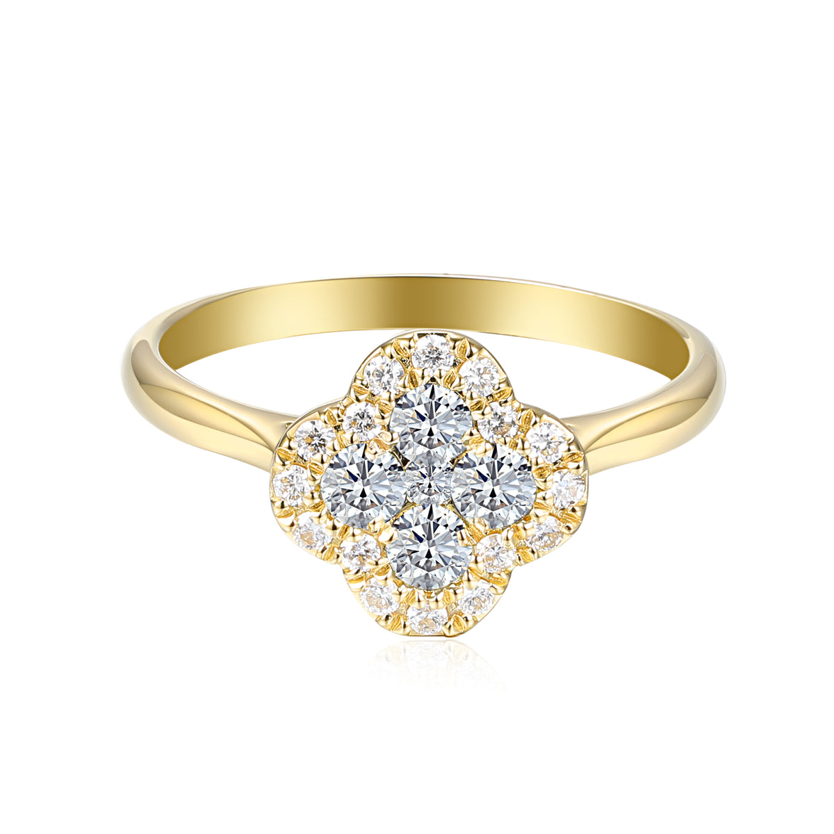 Diamond Clover Cluster Ring 0.47ct G/SI