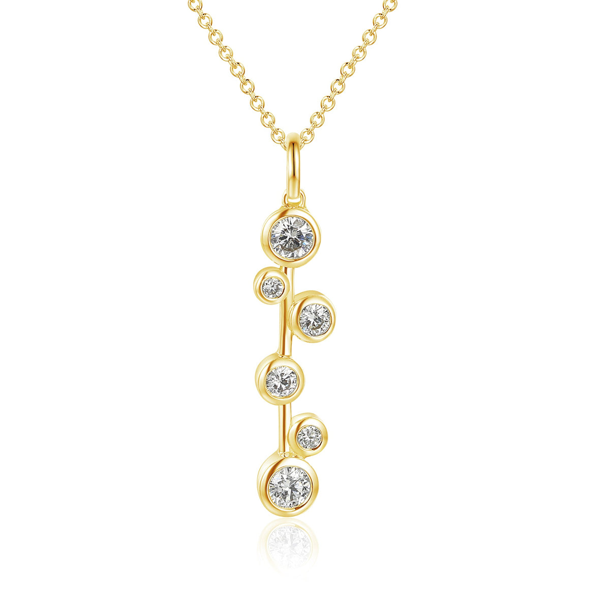 18k Yellow Gold Raindance Diamond Pendant Necklace – The Real Gem