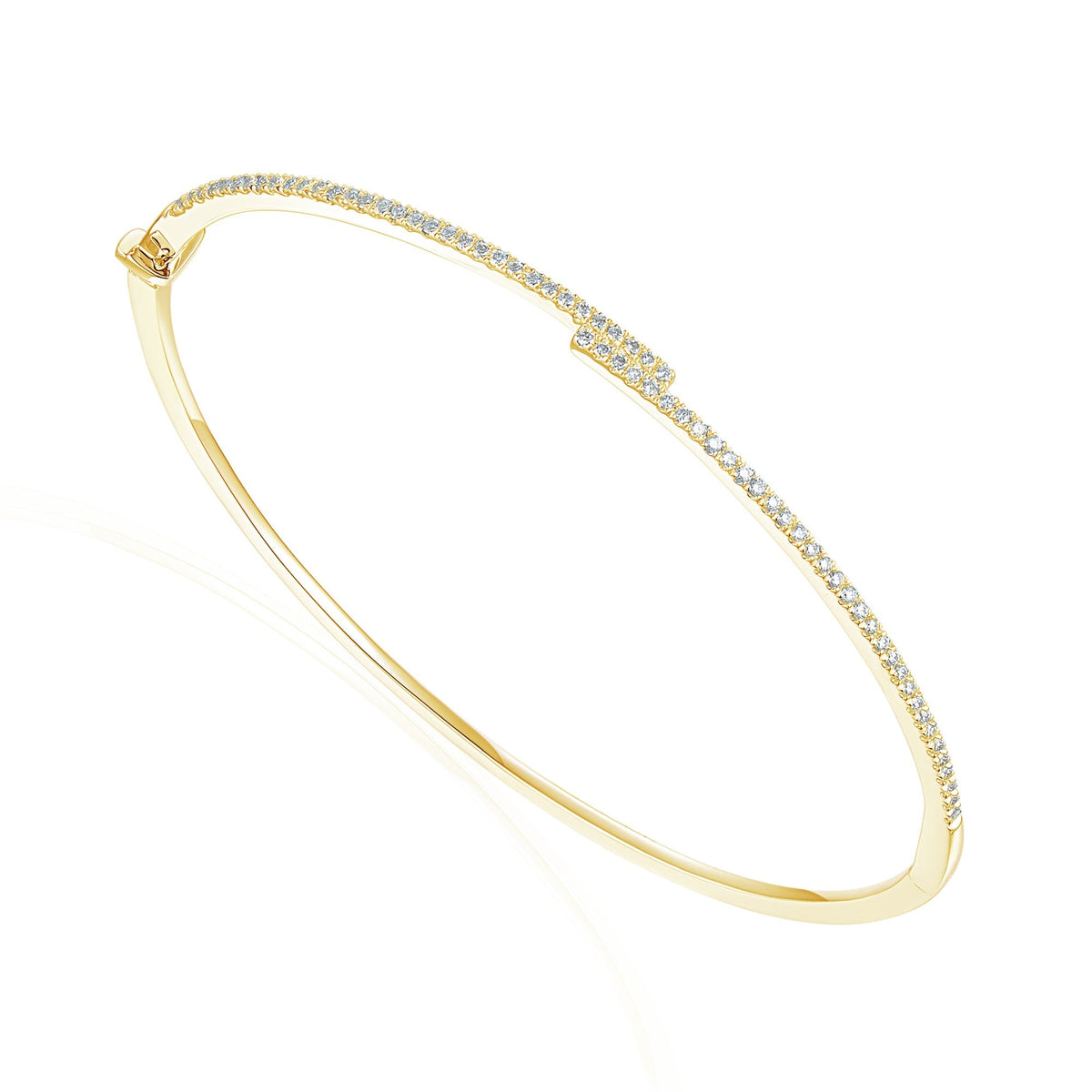 Micro Set Round Diamond Bangle – The Real Gem