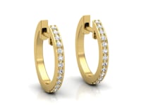 Video of diamond hoop earrings