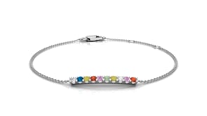 Video of rainbow sapphire and diamond bracelet