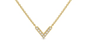 Video of diamond v necklace