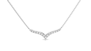 Video of diamond wishbone necklace