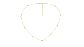 Video of the rubover diamond by the yard necklace in 18k yellow gold
