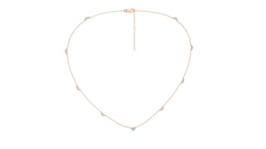 Video of the rubover diamond by the yard necklace in 18k rose gold