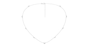 Video of the rubover diamond by the yard necklace in 18k white gold