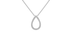 Video of diamond teardrop necklace