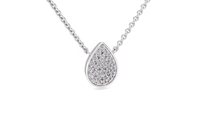 Video of diamond pear cluster pendant and chain