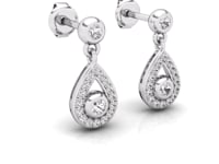 Video of diamond pear drop earrings