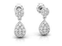 Video of pavé diamond pear drop earrings 0.22ct