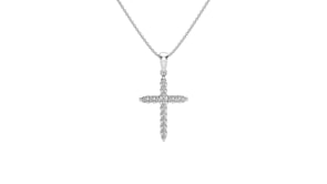 Video of diamond cross pendant and chain 0.25ct