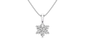 Video of diamond daisy cluster pendant and chain