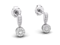 Video of pavé diamond circle drop earrings 0.10ct