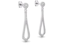 Video of diamond cluster drop earrings 0.45ct
